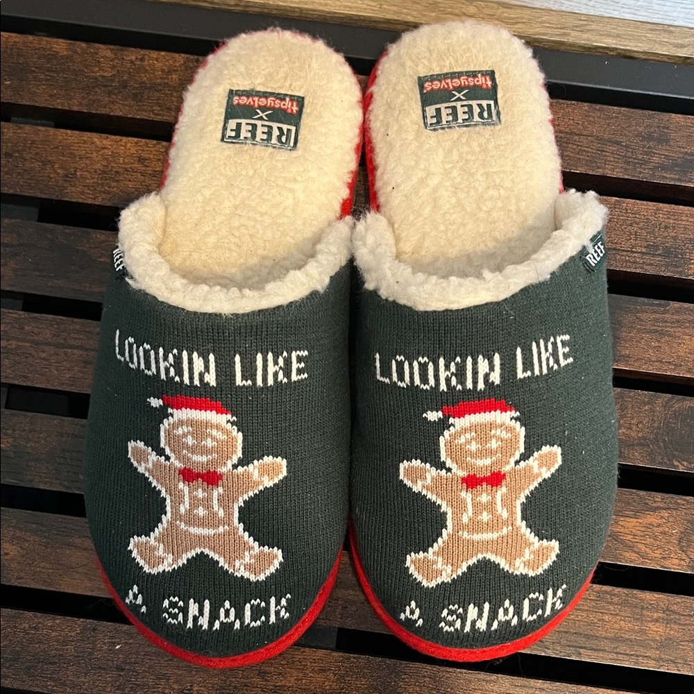 Reef Festive Gingerbread Slippers